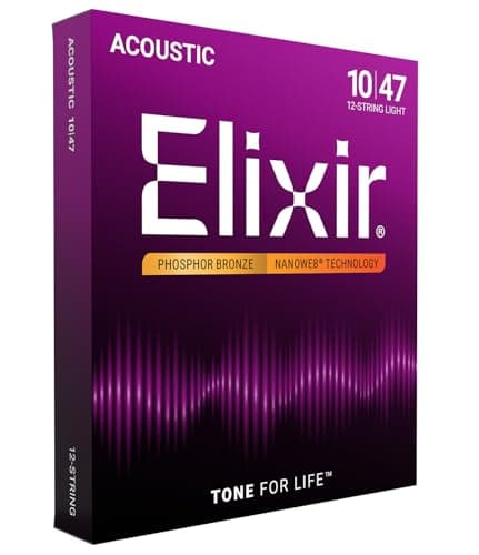 Elixir Elixir 12-String Phosphor Bronze NANOWEB, Light 10-47 (16152)